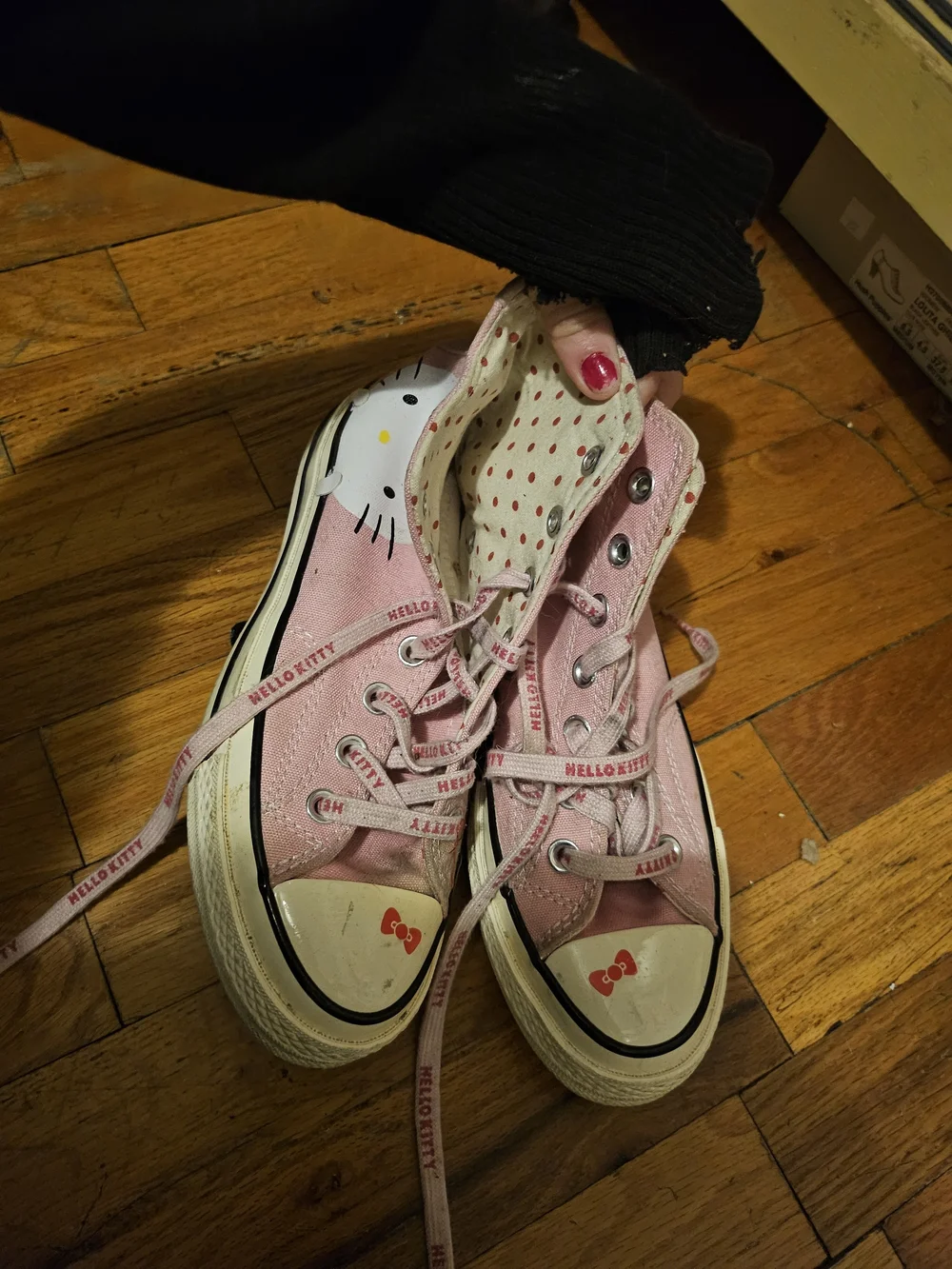 Converse Pink Hello Kitty High-Top Sneakers - Picture 5 of 7